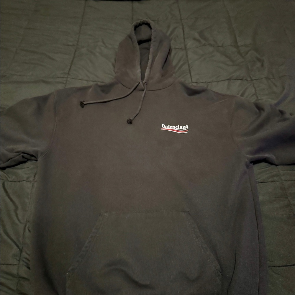 Balenciaga Men's Charcoal Hoodie